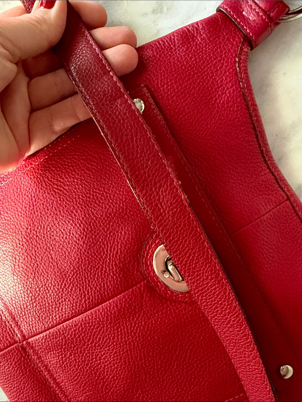 Coach Red Burgundy Leather Crossbody Bag - Picture 11 of 16